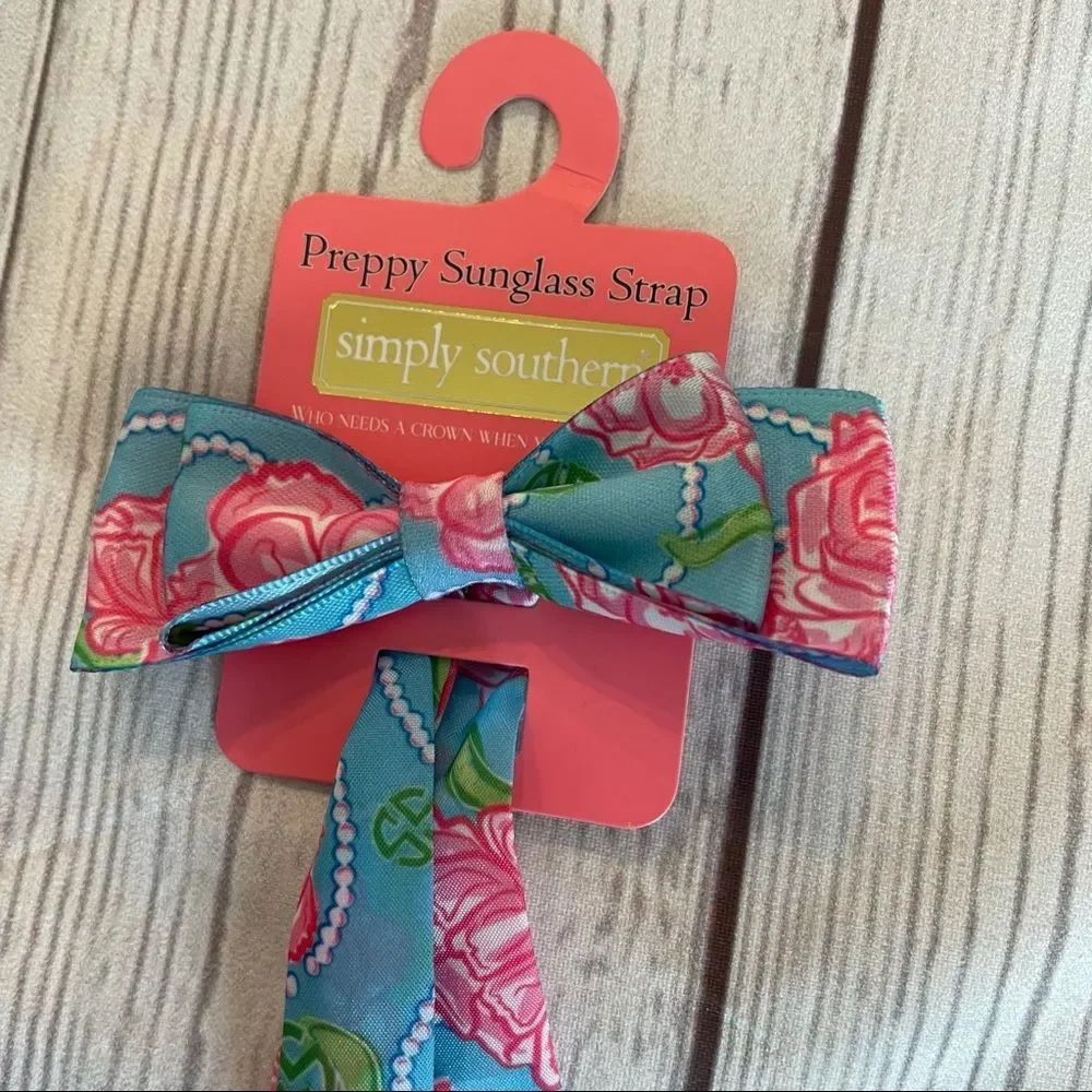 NWT SIMPLY SOUTHERN Sunglasses Retainer Bows Roses